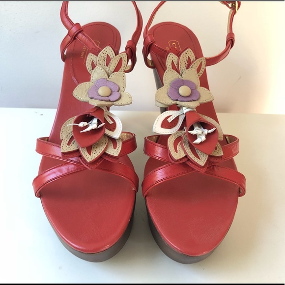 Coach Jeanna Calf platform wedge (size10) - Picture 5 of 7